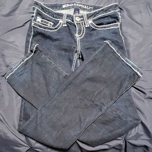 Blue ASPHALT Jean's with white thick stitc…